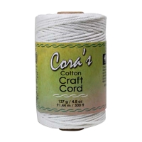 Cora's Cotton White Craft Cord, 1 mm, 300