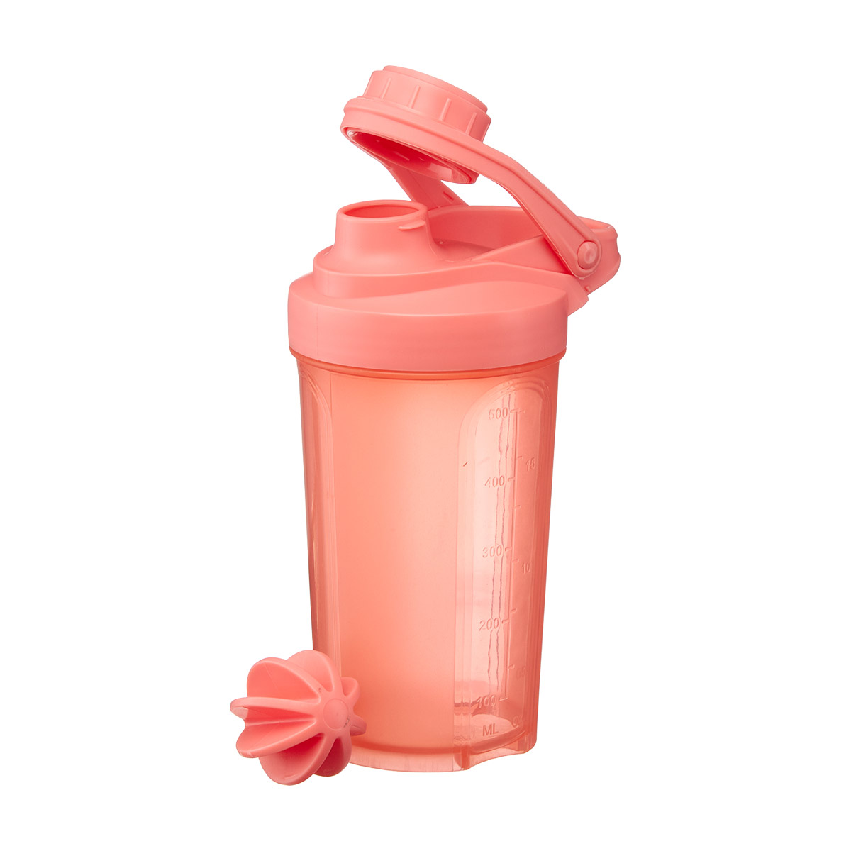 Shaker Bottle, Coral, 16.9 oz.