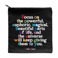 'Focus on the Powerful' Pouch with Zipper Closure, Large