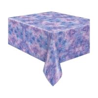 321 Party! Plastic Purple Galaxy Tablecloth, 54 in x 84 in in