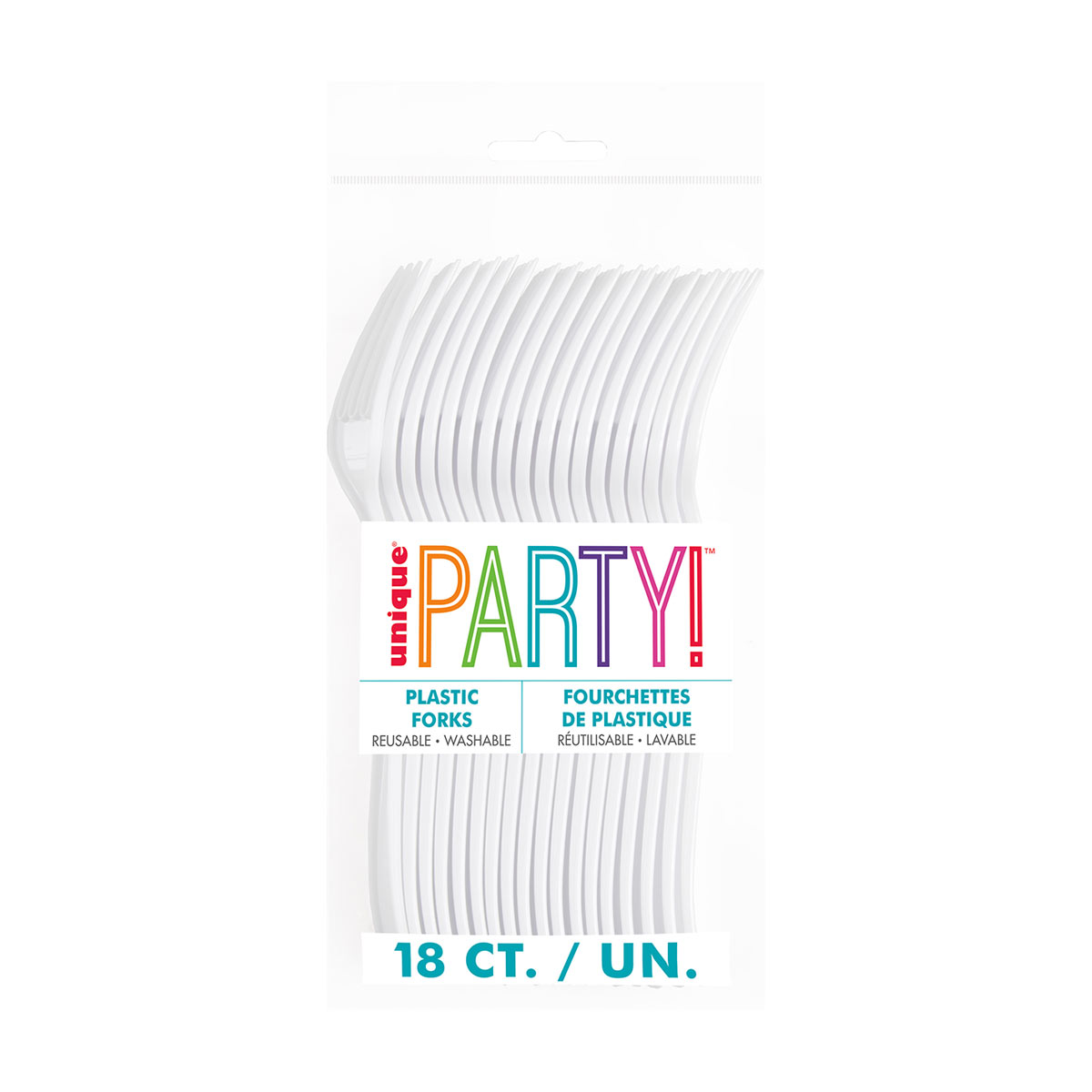 unique-party-reusable-plastic-forks-18-count