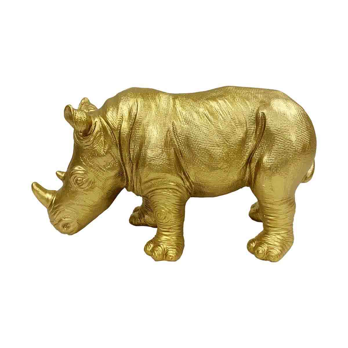 Golden Rhinoceros Statue