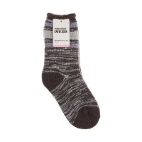 Thermal Brush Crew Sock, Dark Gray