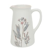 Decorative Floral Design Ceramic Pitcher