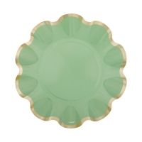 Scalloped Sage Party Plates, 8 ct, 10 in