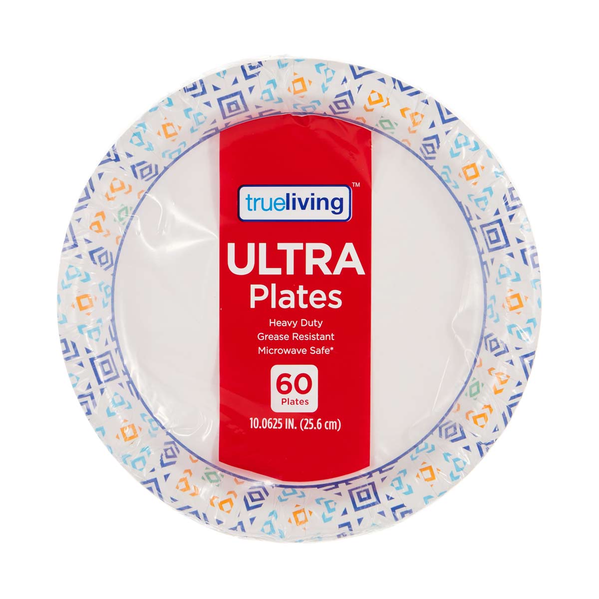 Trueliving Ultra Paper Plates, 10 in, 60 Count